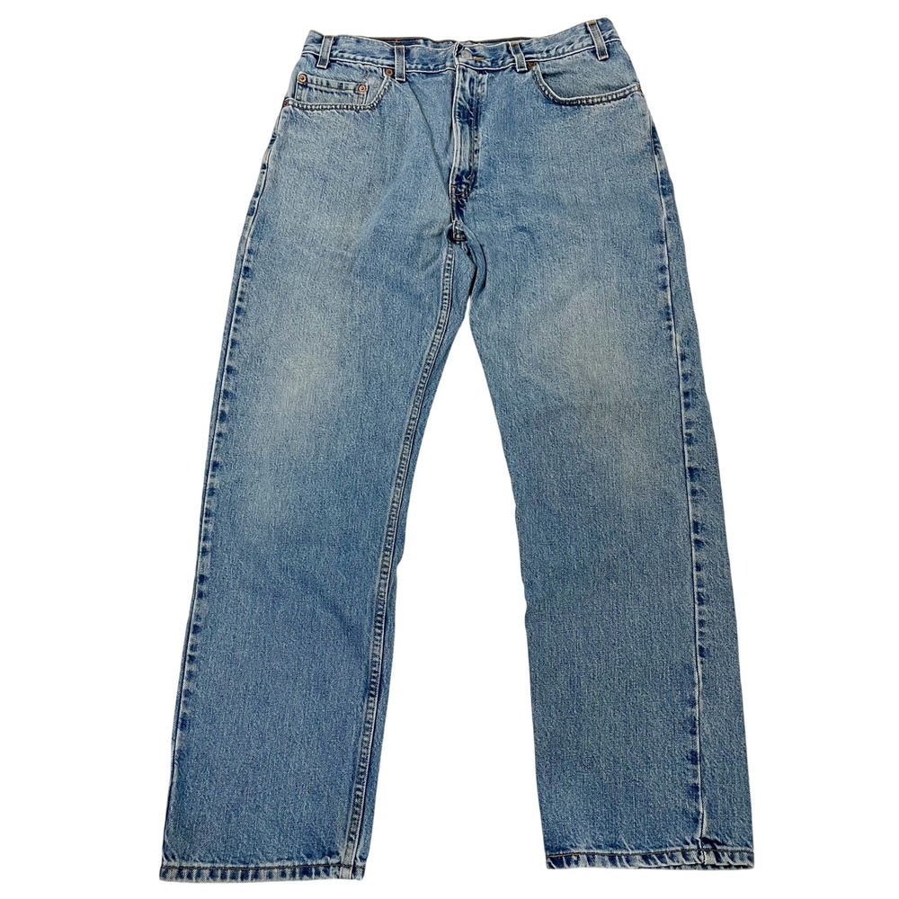 Vintage 90s Levis 505 Regular Fit Straight Leg Jeans Mens 36x30 Light Wash Denim